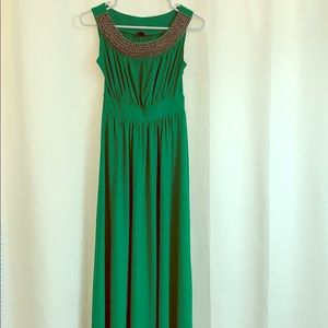 Long beautiful green maxi